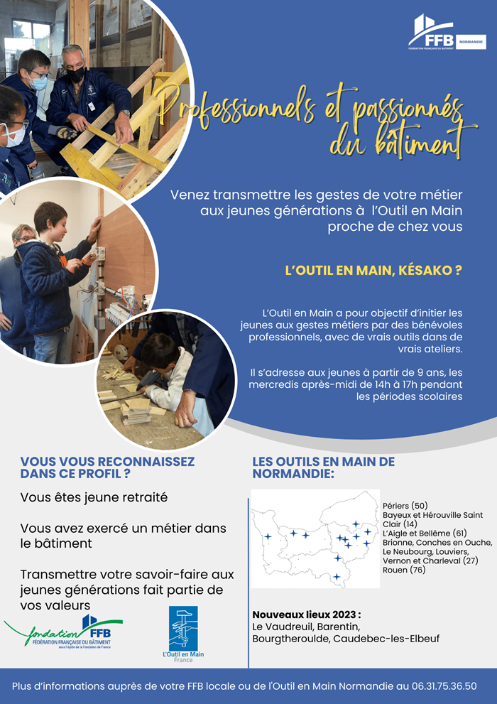 plaquette outil en main