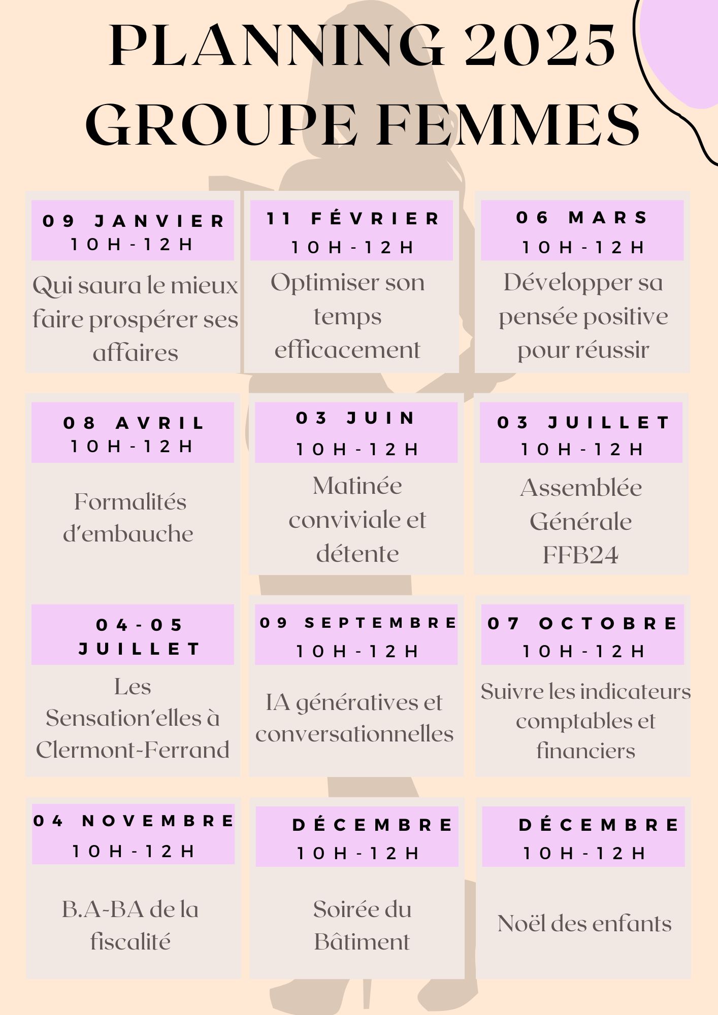 visuel planning réunion, GFD 2025