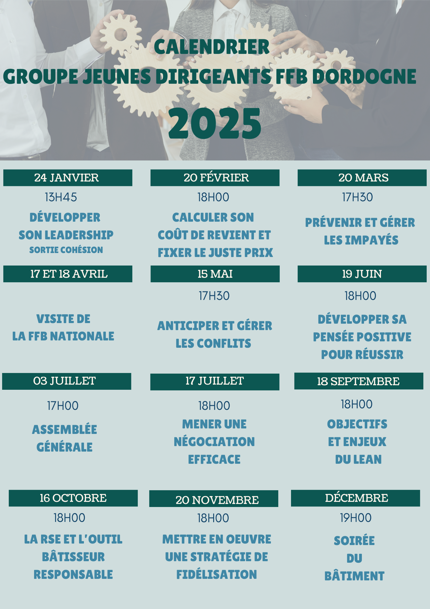 visuel planning réunion, GJD 2025