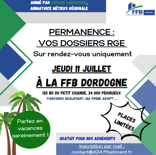 Visuel Permanence RGE du 11 juillet 2024