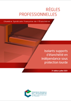 Règles professionnelles Isolants supports d'étanchéité en indépendance sous protection lourde