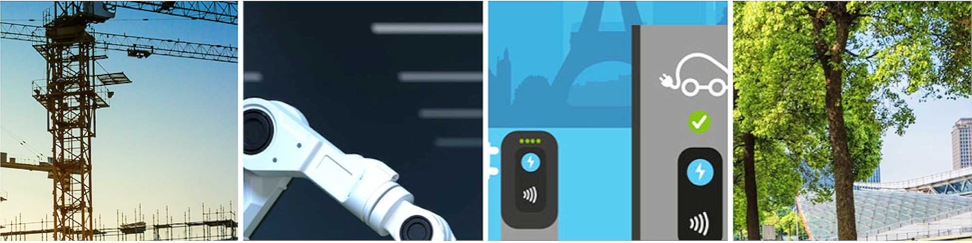 bannière avec image grue robot environnement