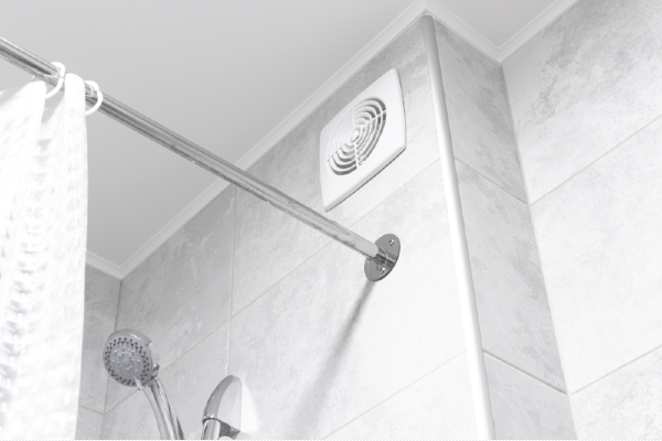 Ventilation dans une douche