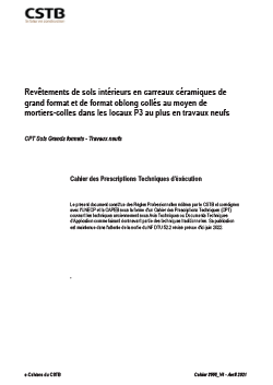 CPT Sols Grands Formats – Travaux neufs