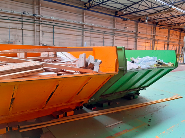 récupération de déchets triés